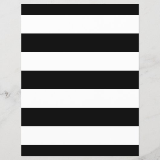 Schwarz-Weiß Streifen stilvoll Flyer (Vorne)