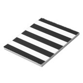 Schwarz-Weiß Streifen stilvoll Notizblock (Rotiert)