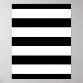 Schwarz-Weiß Streifen stilvoll Poster (Vorne)