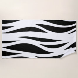 Schwarz-Weiß-Streifen Strandtuch
