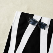 Schwarz-Weiß-Streifen Strandtuch (Beispiel)