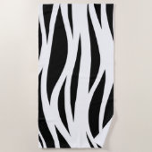 Schwarz-Weiß-Streifen Strandtuch (Vorderseite)