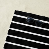 Schwarz-Weiß-Streifen Strandtuch (Beispiel)