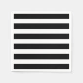 Schwarz-Weiß Streifen Streifen Party Streifen Serviette (Vorderseite)