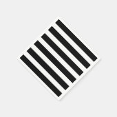 Schwarz-Weiß Streifen Streifen Party Streifen Serviette (Ecke)