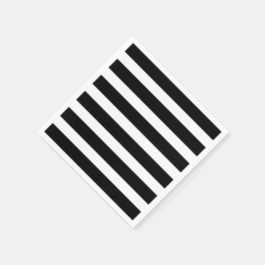 Schwarz-Weiß Streifen Streifen Party Streifen Serviette (Ecke)