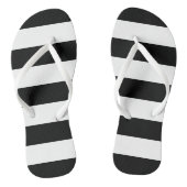 Schwarz-Weiß-Streifen, Streifenmuster, Linien Badesandalen (Fußbett)