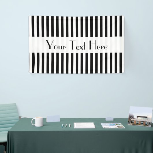 Schwarz-Weiß-Streifen, Streifenmuster, Linien Banner (Messeveranstaltung)