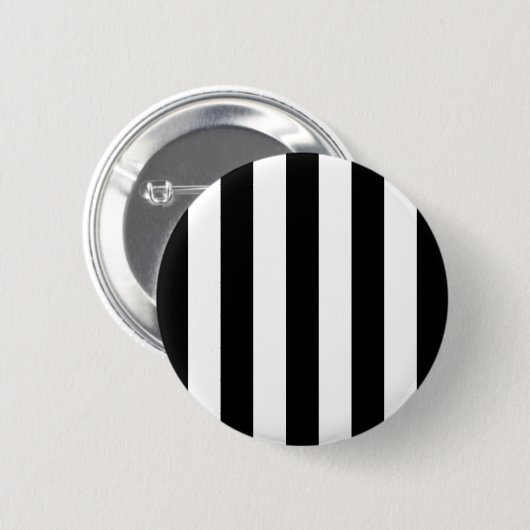 Schwarz-Weiß-Streifen, Streifenmuster, Linien Button (Vorne & Hinten)