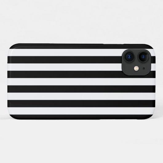 Schwarz-Weiß-Streifen, Streifenmuster, Linien Case-Mate iPhone Hülle (Rückseite (Horizontal))