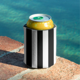 Schwarz-Weiß-Streifen, Streifenmuster, Linien Dosenkühler