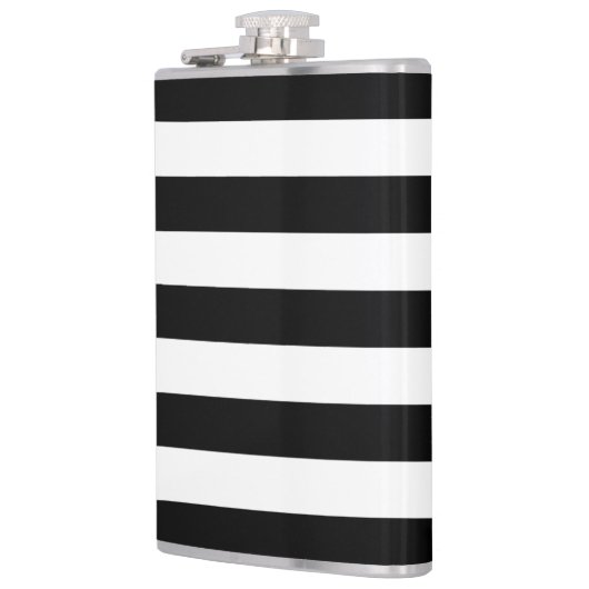 Schwarz-Weiß-Streifen, Streifenmuster, Linien Flachmann (Links)