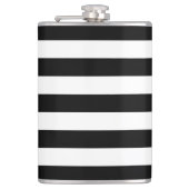 Schwarz-Weiß-Streifen, Streifenmuster, Linien Flachmann (Vorderseite)