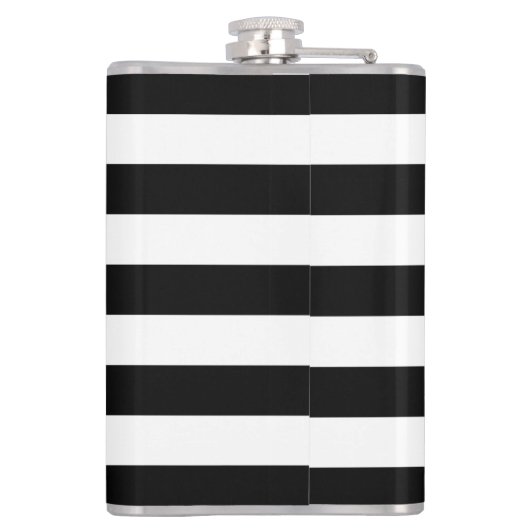 Schwarz-Weiß-Streifen, Streifenmuster, Linien Flachmann (Rückseite)