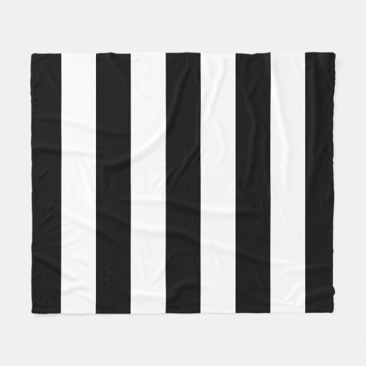 Schwarz-Weiß-Streifen, Streifenmuster, Linien Fleecedecke (Vorderseite (Horizontal))