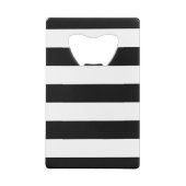 Schwarz-Weiß-Streifen, Streifenmuster, Linien Geldbeutel Flaschenöffner (Rückseite)
