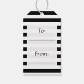 Schwarz-Weiß-Streifen, Streifenmuster, Linien Geschenkanhänger (Vorderseite)