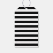 Schwarz-Weiß-Streifen, Streifenmuster, Linien Geschenkanhänger (Rückseite)