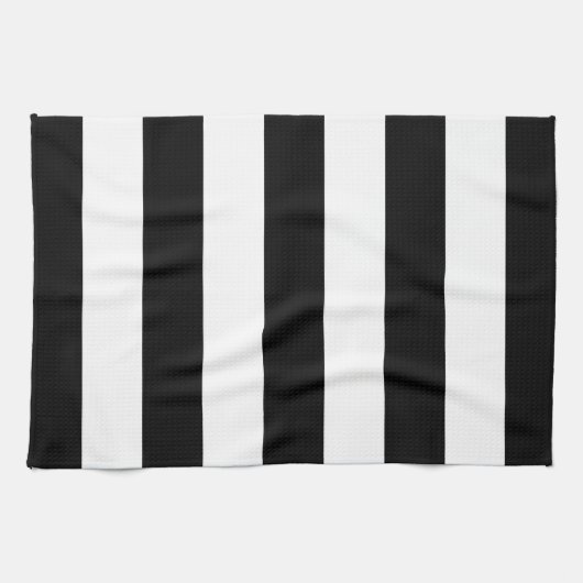 Schwarz-Weiß-Streifen, Streifenmuster, Linien Geschirrtuch (Horizontal)