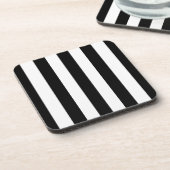 Schwarz-Weiß-Streifen, Streifenmuster, Linien Getränkeuntersetzer (Linke Seite)