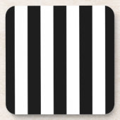 Schwarz-Weiß-Streifen, Streifenmuster, Linien Getränkeuntersetzer (Vorderseite)
