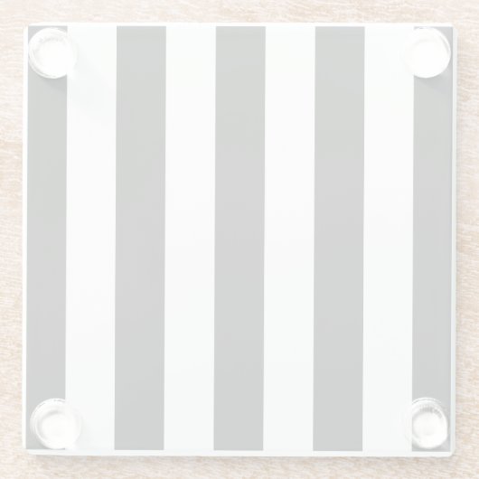 Schwarz-Weiß-Streifen, Streifenmuster, Linien Glasuntersetzer (Rückseite)