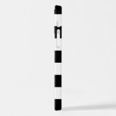 Schwarz-Weiß-Streifen, Streifenmuster, Linien iPhone Hülle (Linke Seite)