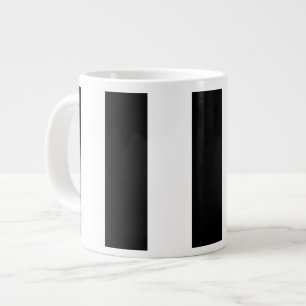 Schwarz-Weiß-Streifen, Streifenmuster, Linien Jumbo-Tasse