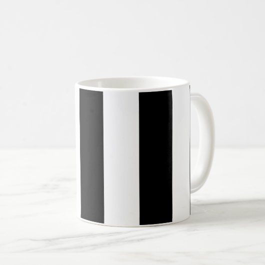 Schwarz-Weiß-Streifen, Streifenmuster, Linien Kaffeetasse (VorderseiteRechts)