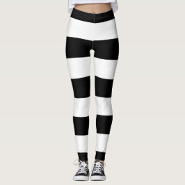 Schwarz-Weiß-Streifen, Streifenmuster, Linien Leggings