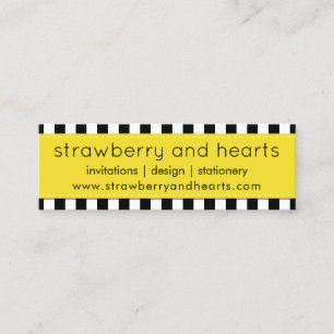 Schwarz-Weiß-Streifen, Streifenmuster, Linien Mini Visitenkarte