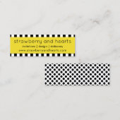 Schwarz-Weiß-Streifen, Streifenmuster, Linien Mini Visitenkarte (Vorne/Hinten)