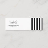 Schwarz-Weiß-Streifen, Streifenmuster, Linien Mini Visitenkarte (Rückseite)