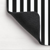 Schwarz-Weiß-Streifen, Streifenmuster, Linien Mousepad (Ecke)