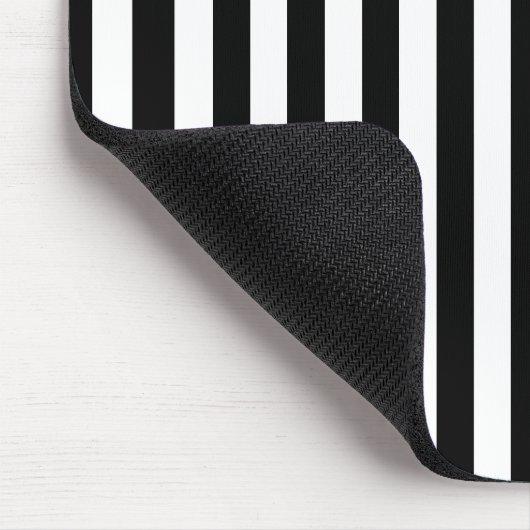 Schwarz-Weiß-Streifen, Streifenmuster, Linien Mousepad (Ecke)