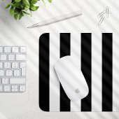 Schwarz-Weiß-Streifen, Streifenmuster, Linien Mousepad