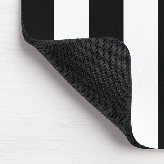 Schwarz-Weiß-Streifen, Streifenmuster, Linien Mousepad (Ecke)