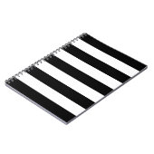 Schwarz-Weiß-Streifen, Streifenmuster, Linien Notizblock (Linke Seite)