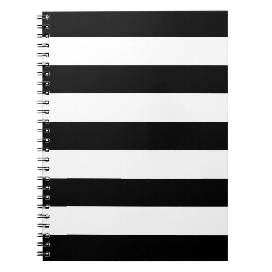 Schwarz-Weiß-Streifen, Streifenmuster, Linien Notizblock (Vorderseite)