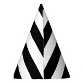 Schwarz-Weiß-Streifen, Streifenmuster, Linien Partyhütchen (Rückseite)