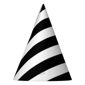 Schwarz-Weiß-Streifen, Streifenmuster, Linien Partyhütchen (Links)