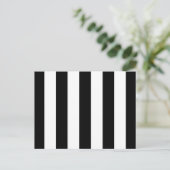 Schwarz-Weiß-Streifen, Streifenmuster, Linien Postkarte (Stehend Vorderseite)