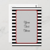 Schwarz-Weiß-Streifen, Streifenmuster, Linien Postkarte (Vorne/Hinten)