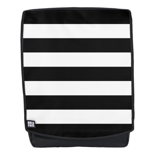 Schwarz-Weiß-Streifen, Streifenmuster, Linien Rucksack (Vorderseite)