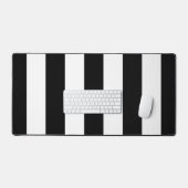 Schwarz-Weiß-Streifen, Streifenmuster, Linien Schreibtischunterlage (Tastatur & Maus)