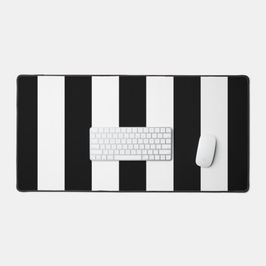 Schwarz-Weiß-Streifen, Streifenmuster, Linien Schreibtischunterlage (Tastatur & Maus)
