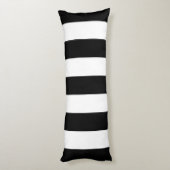 Schwarz-Weiß-Streifen, Streifenmuster, Linien Seitenschläferkissen (Rückseite (Vertikal))