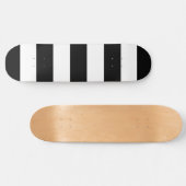Schwarz-Weiß-Streifen, Streifenmuster, Linien Skateboard (Horizontal)