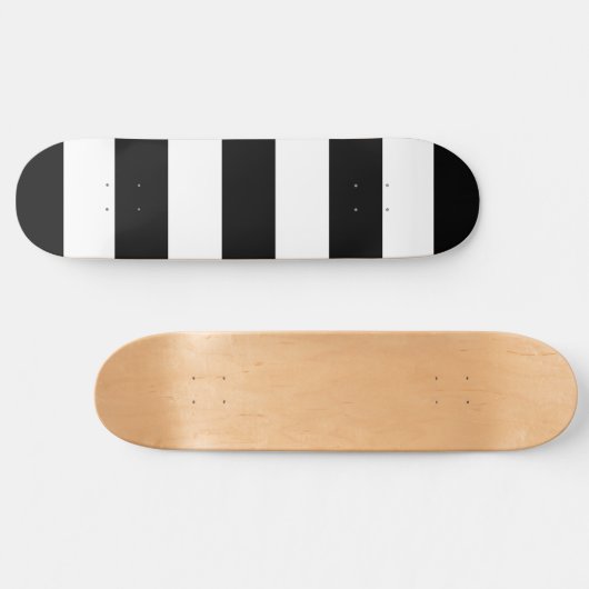 Schwarz-Weiß-Streifen, Streifenmuster, Linien Skateboard (Horizontal)
