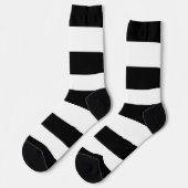 Schwarz-Weiß-Streifen, Streifenmuster, Linien Socken (Linkes Detail)